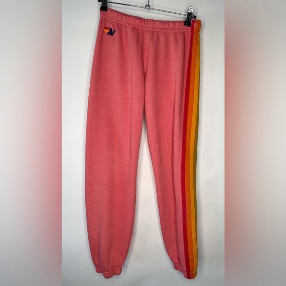 Aviator Nation Bolt Embroidery Classic Cropped Crew and 6 Stripe Sweatpants Set - Picture 7 of 17